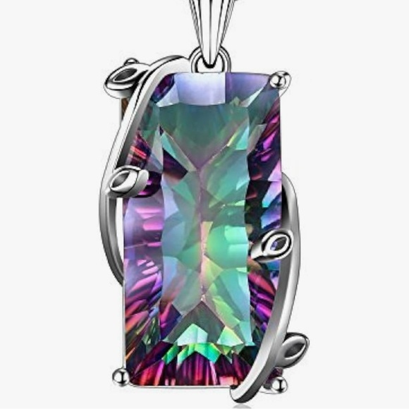 Mystic Quartz Ladies 18” Sterling Silver Necklace - Picture 5 of 10